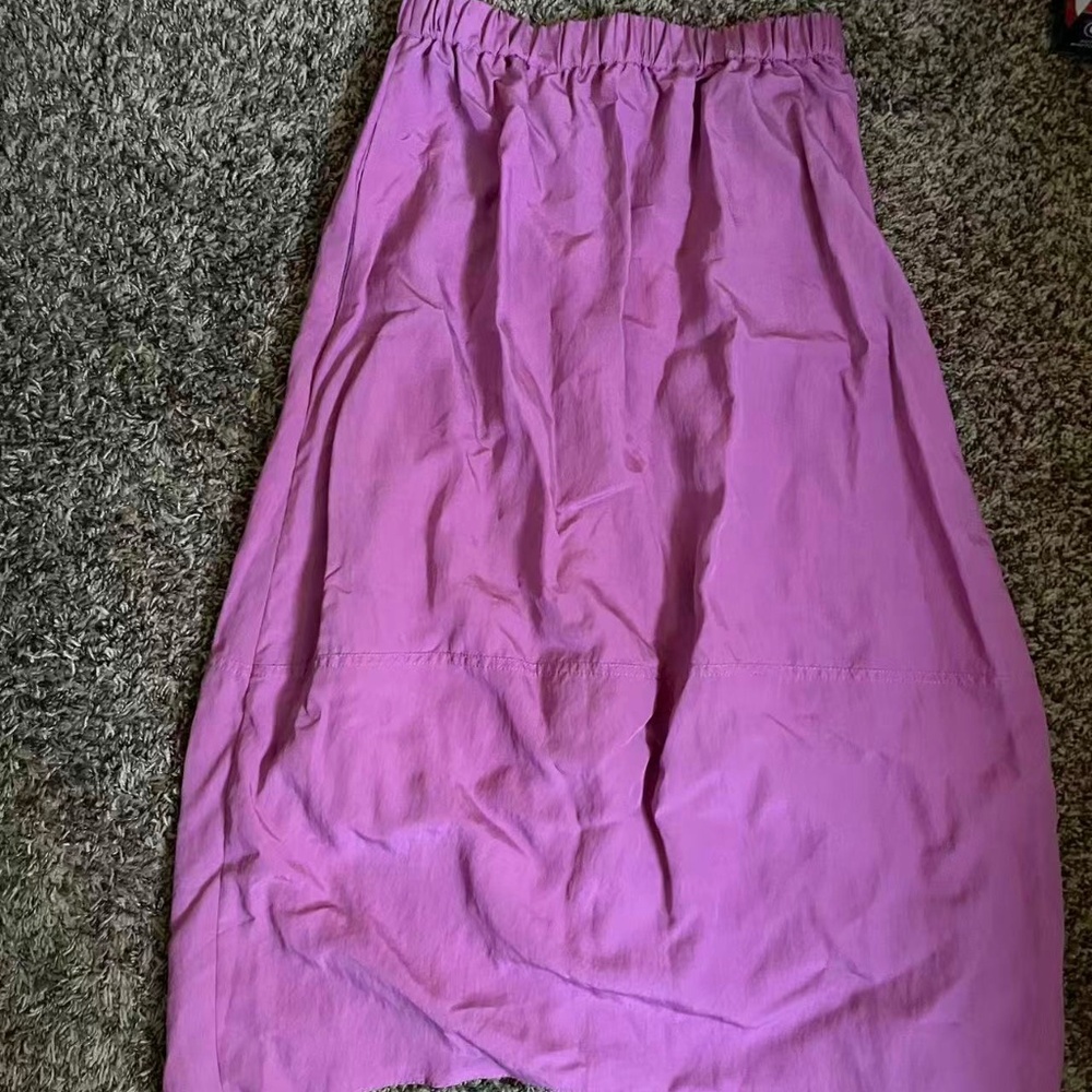 Vince Purple Satin Midi Skirt – Silky & Elegant, NWT